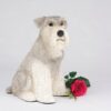 Schnauzer pet dog cremation urn figurine