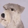 Schnauzer pet dog cremation urn figurine, face