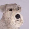 Schnauzer pet dog cremation urn figurine, face