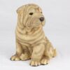 Shar Pei pet dog cremation urn figurine