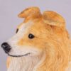 Shetland Sheepdog Sheltie pet dog cremation urn figurine, face