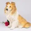 Shetland Sheepdog Sheltie pet dog cremation urn figurine