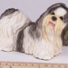 Shih Tzu pet dog cremation urn figurine, with ruler