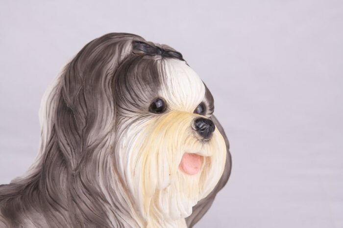 Shih Tzu pet dog cremation urn figurine, face