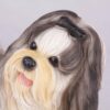 Shih Tzu pet dog cremation urn figurine, face