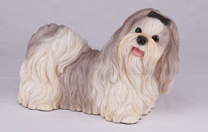 Shih Tzu pet dog cremation urn figurine