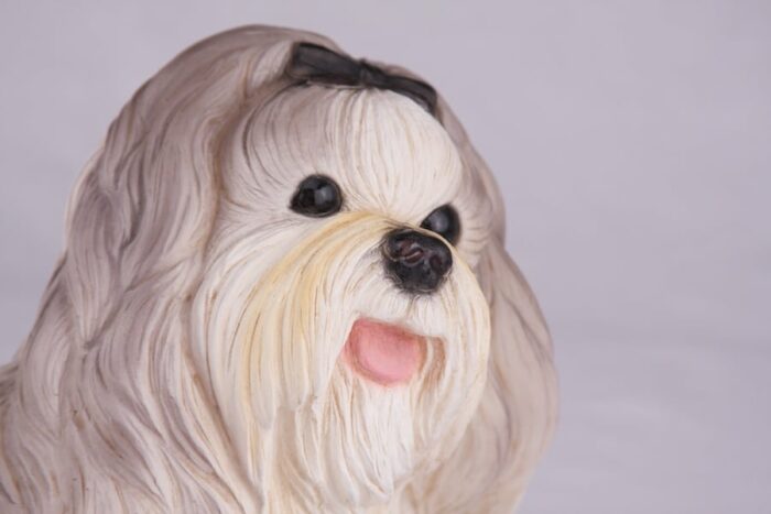 Shih Tzu pet dog cremation urn figurine, face