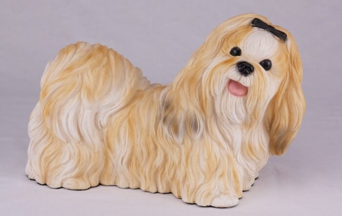 Shih Tzu pet dog cremation urn figurine