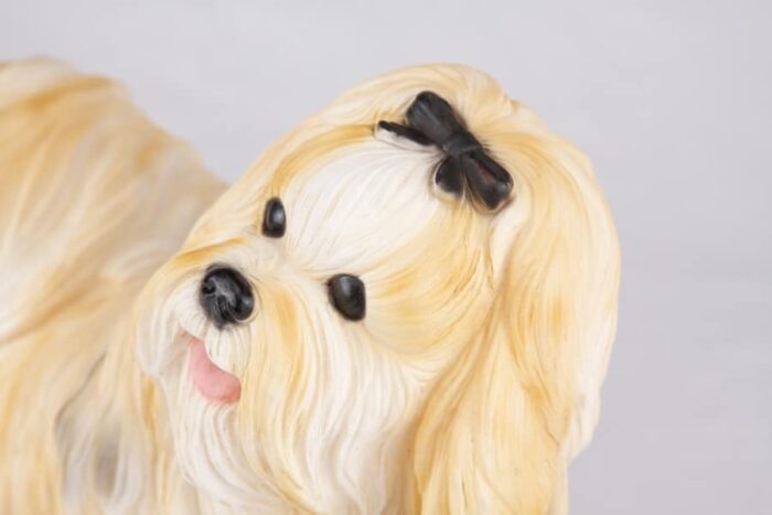 Shih Tzu pet dog cremation urn figurine, face