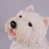 Westie Terrier pet dog cremation urn figurine, head