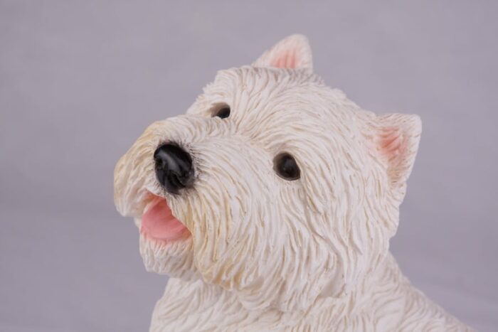 Westie Terrier pet dog cremation urn figurine, head