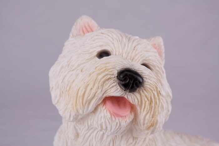 Westie Terrier pet dog cremation urn figurine, head