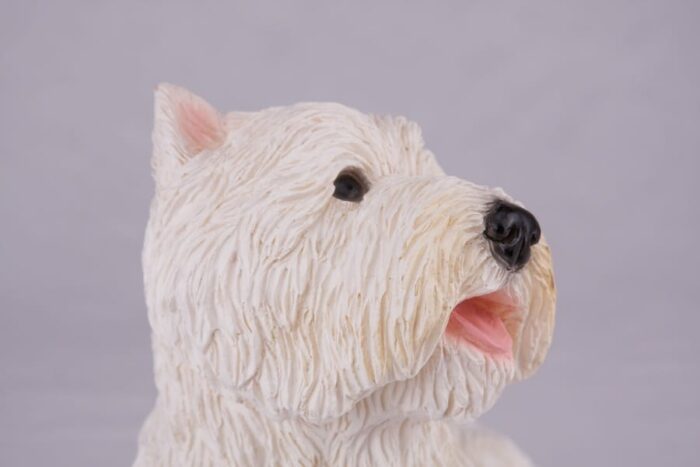 Westie Terrier pet dog cremation urn figurine, head