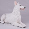 White German Shepherd pet dog cremation urn figurine