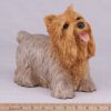 Yorkie Terrier pet dog cremation urn figurine, with ruler