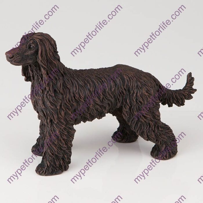 Bronze style dog cremation urn, afghan hound