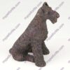 Bronze style dog cremation urn, airedale terrier