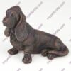 Bronze style dog cremation urn, basset hound