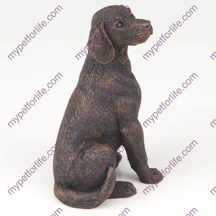 Bronze style dog cremation urn, beagle