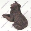 Bronze style dog cremation urn, border collie