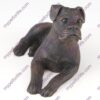 Bronze style dog cremation urn, boxer