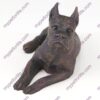 Bronze style dog cremation urn, boxer