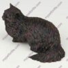 Bronze style cat cremation urn