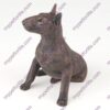 Bronze style dog cremation urn, bull terrier