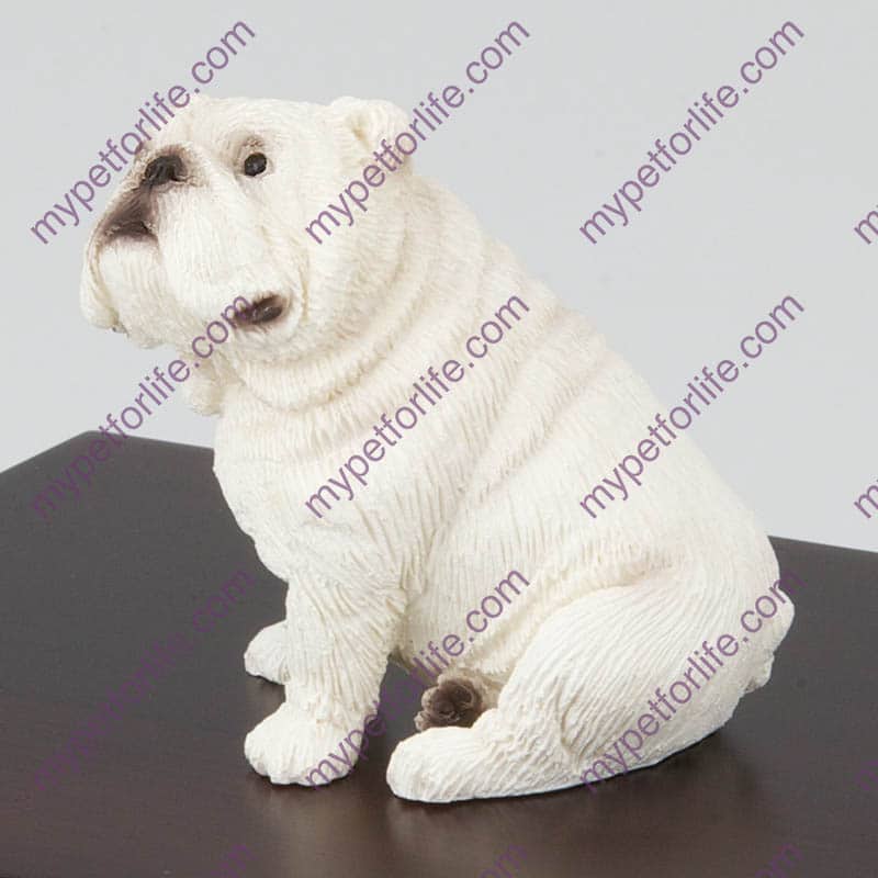 white bulldog figurine