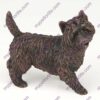 Bronze style dog cremation urn, cairn terrier