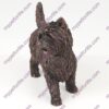 Bronze style dog cremation urn, cairn terrier