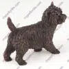 Bronze style dog cremation urn, cairn terrier