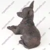 Bronze style dog cremation urn, chihuahua