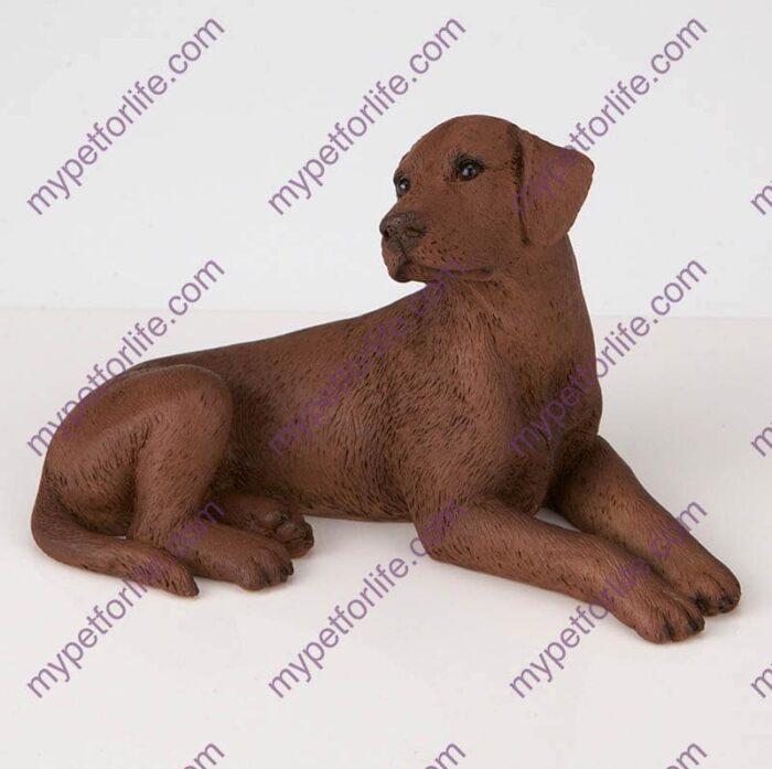 Chocolate Labrador Retriever Dog Figurine