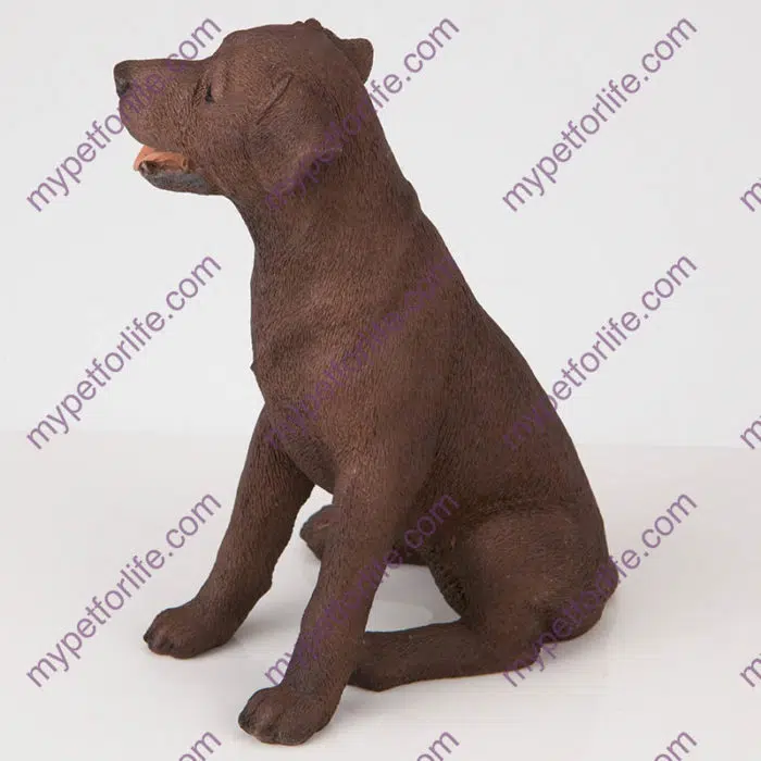 Chocolate Labrador Retriever Dog Figurine