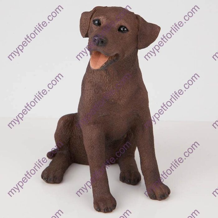 Chocolate Labrador Retriever Dog Figurine