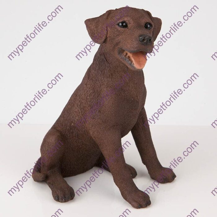 Chocolate Labrador Retriever Dog Figurine