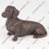 Bronze style dog cremation urn, dachshund