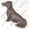 Bronze style dog cremation urn, dachshund