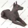 Bronze style dog cremation urn, doberman