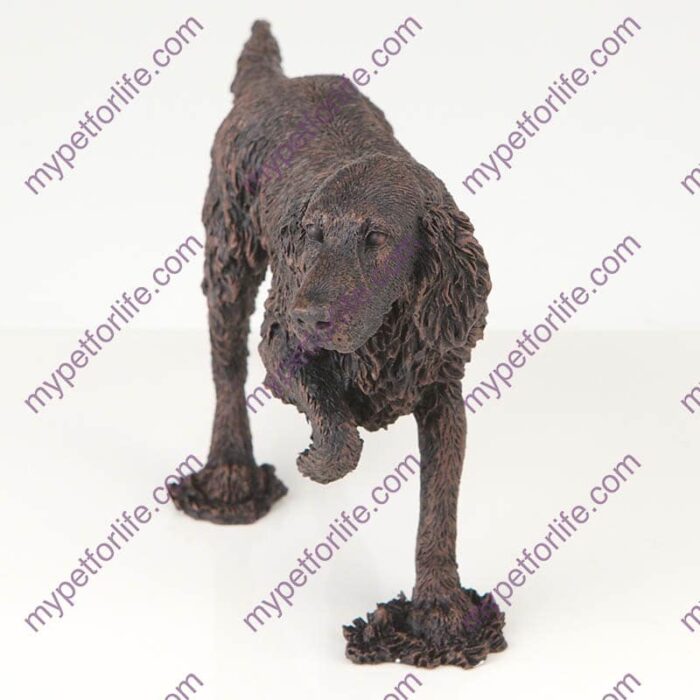 Bronze style dog cremation urn, english setter