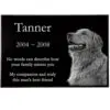 Engraved granite pet headstone, 1" thick