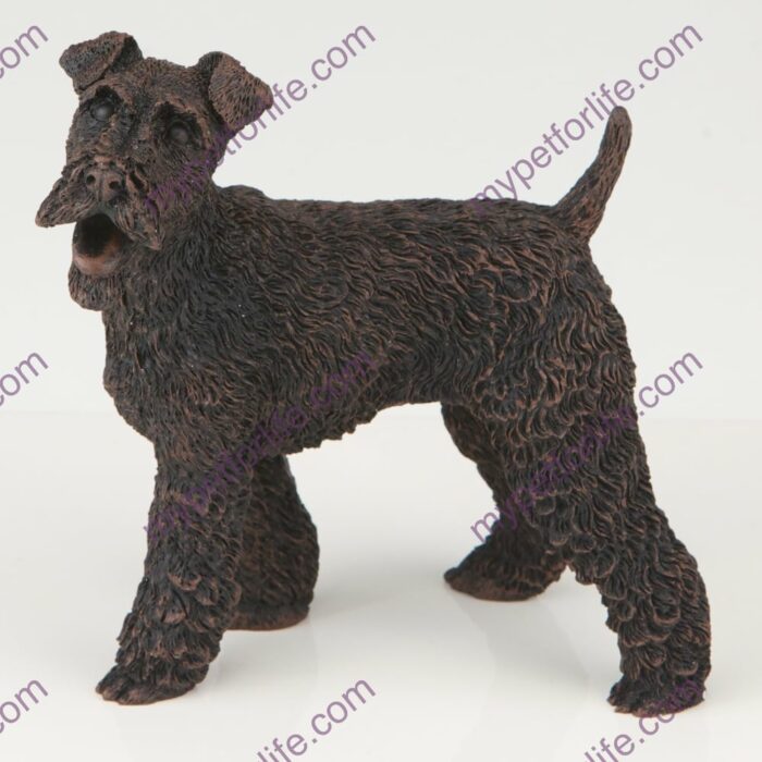 Bronze style dog cremation urn, fox terrier