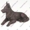 Bronze style dog cremation urn, german shepherd