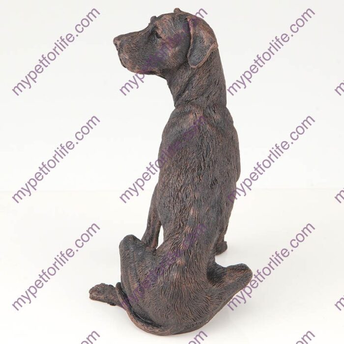 Bronze style dog cremation urn, great dane