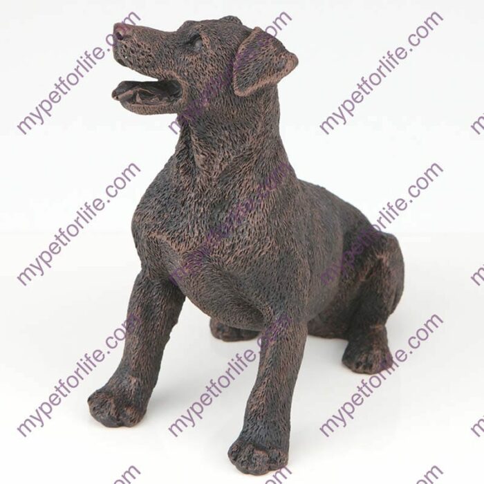 Bronze style dog cremation urn, jack russell terrier