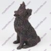 Bronze style dog cremation urn, papillon