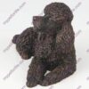 Bronze style dog cremation urn, poodle