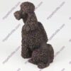 Bronze style dog cremation urn, poodle