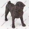 Bronze style dog cremation urn, pug